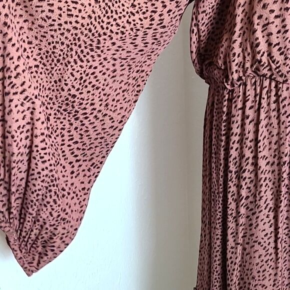 A Beautiful Soul Bohemian Dress w/Brown Dots, Ruffled Trim, Size 22/24, NWT - Picture 6 of 12